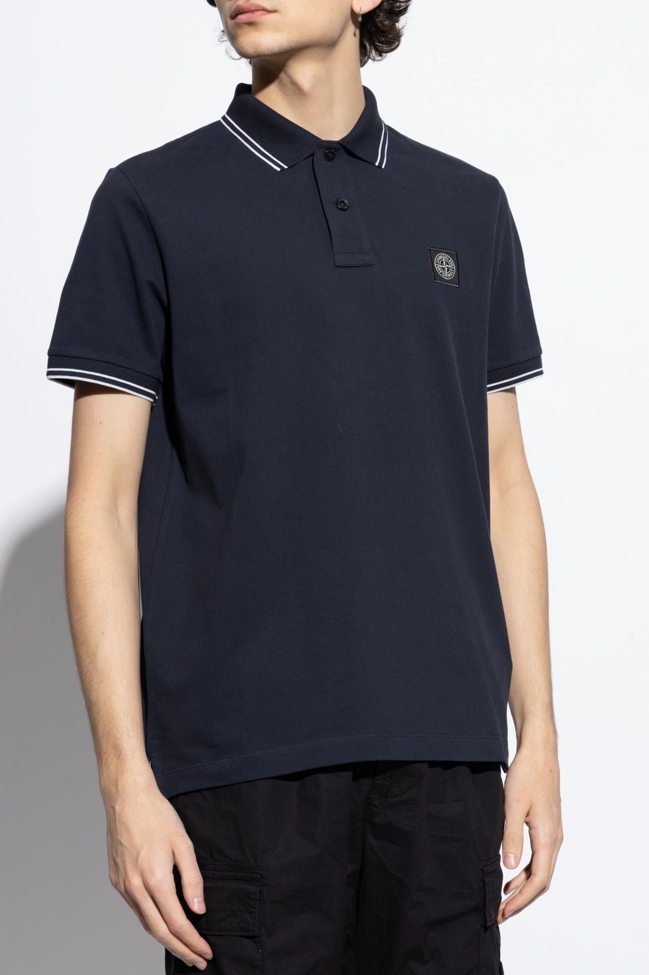 Navy blue Cotton polo Stone Island - Vitkac Canada
